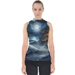 House Waves Storm Mock Neck Shell Top