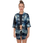 House Waves Storm Open Front Chiffon Kimono