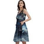 House Waves Storm Sleeveless V-Neck Skater Dress with Pockets