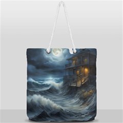 Full Print Rope Handle Tote (Large) 