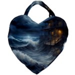 House Waves Storm Giant Heart Shaped Tote
