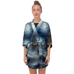House Waves Storm Half Sleeve Chiffon Kimono