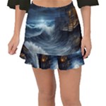 House Waves Storm Fishtail Mini Chiffon Skirt