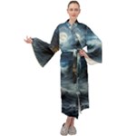 House Waves Storm Maxi Velvet Kimono