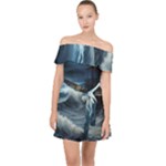 House Waves Storm Off Shoulder Chiffon Dress