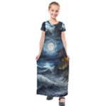 House Waves Storm Kids  Short Sleeve Maxi Dress