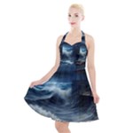 House Waves Storm Halter Party Swing Dress 