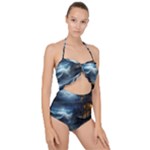 House Waves Storm Scallop Top Cut Out Swimsuit