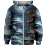 House Waves Storm Kids  Zipper Hoodie Without Drawstring