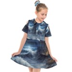 House Waves Storm Kids  Short Sleeve Shirt Dress