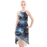 House Waves Storm High-Low Halter Chiffon Dress 