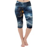 House Waves Storm Lightweight Velour Cropped Yoga Leggings