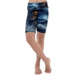 House Waves Storm Kids  Lightweight Velour Cropped Yoga Leggings
