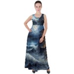 House Waves Storm Empire Waist Velour Maxi Dress