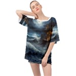 House Waves Storm Oversized Chiffon Top