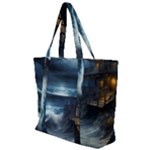 House Waves Storm Zip Up Canvas Bag