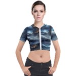 House Waves Storm Short Sleeve Cropped Jacket