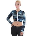 House Waves Storm Long Sleeve Cropped Velvet Jacket
