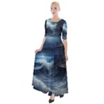 House Waves Storm Half Sleeves Maxi Dress