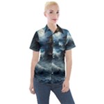 House Waves Storm Women s Short Sleeve Pocket Shirt