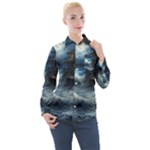 House Waves Storm Women s Long Sleeve Pocket Shirt