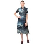House Waves Storm Keyhole Neckline Chiffon Dress