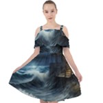 House Waves Storm Cut Out Shoulders Chiffon Dress