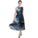 House Waves Storm Round Neck Boho Dress