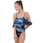 House Waves Storm Drape Piece Swimsuit