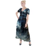 House Waves Storm Button Up Short Sleeve Maxi Dress
