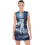 House Waves Storm Lace Up Front Bodycon Dress