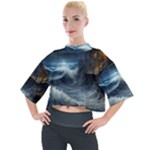 House Waves Storm Mock Neck T-Shirt
