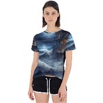 House Waves Storm Open Back Sport T-Shirt