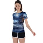 House Waves Storm Back Circle Cutout Sports T-Shirt