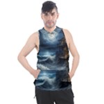 House Waves Storm Men s Sleeveless Hoodie
