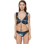 House Waves Storm Low Cut Ruffle Edge Bikini Set