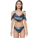 House Waves Storm Ruffle Edge Tie Up Bikini Set	