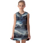 House Waves Storm Kids  Pilgrim Collar Ruffle Hem Dress