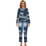 House Waves Storm Womens  Long Sleeve Lightweight Pajamas Set