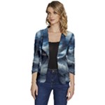 House Waves Storm Women s One-Button 3/4 Sleeve Short Jacket