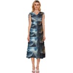 House Waves Storm V-Neck Drawstring Shoulder Sleeveless Maxi Dress