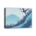 Swan Flying Bird Wings Waves Grass Mini Canvas 7  x 5  (Stretched)