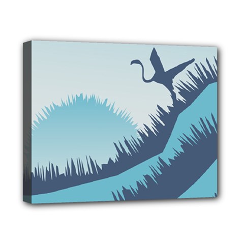 Swan Flying Bird Wings Waves Grass Canvas 10  x 8  (Stretched) from ArtsNow.com