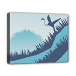 Swan Flying Bird Wings Waves Grass Canvas 10  x 8  (Stretched)