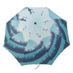 Swan Flying Bird Wings Waves Grass Folding Umbrellas
