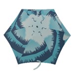 Swan Flying Bird Wings Waves Grass Mini Folding Umbrellas