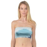 Swan Flying Bird Wings Waves Grass Bandeau Top