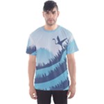 Swan Flying Bird Wings Waves Grass Men s Sport Mesh T-Shirt
