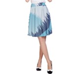 Swan Flying Bird Wings Waves Grass A-Line Skirt