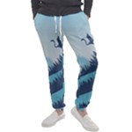Swan Flying Bird Wings Waves Grass Men s Jogger Sweatpants